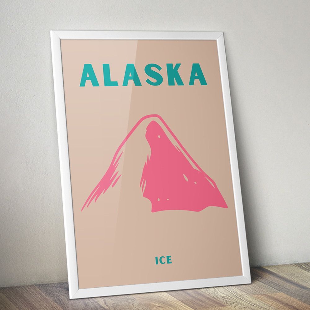 Alternative view of ALASKA VIBRANT TRAVEL POSTER