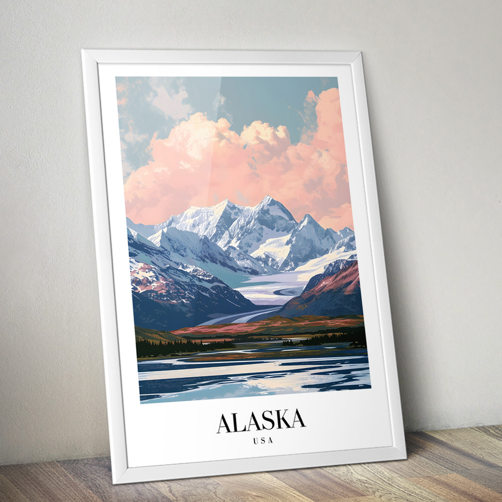 ALASKA VINTAGE TRAVEL POSTER
