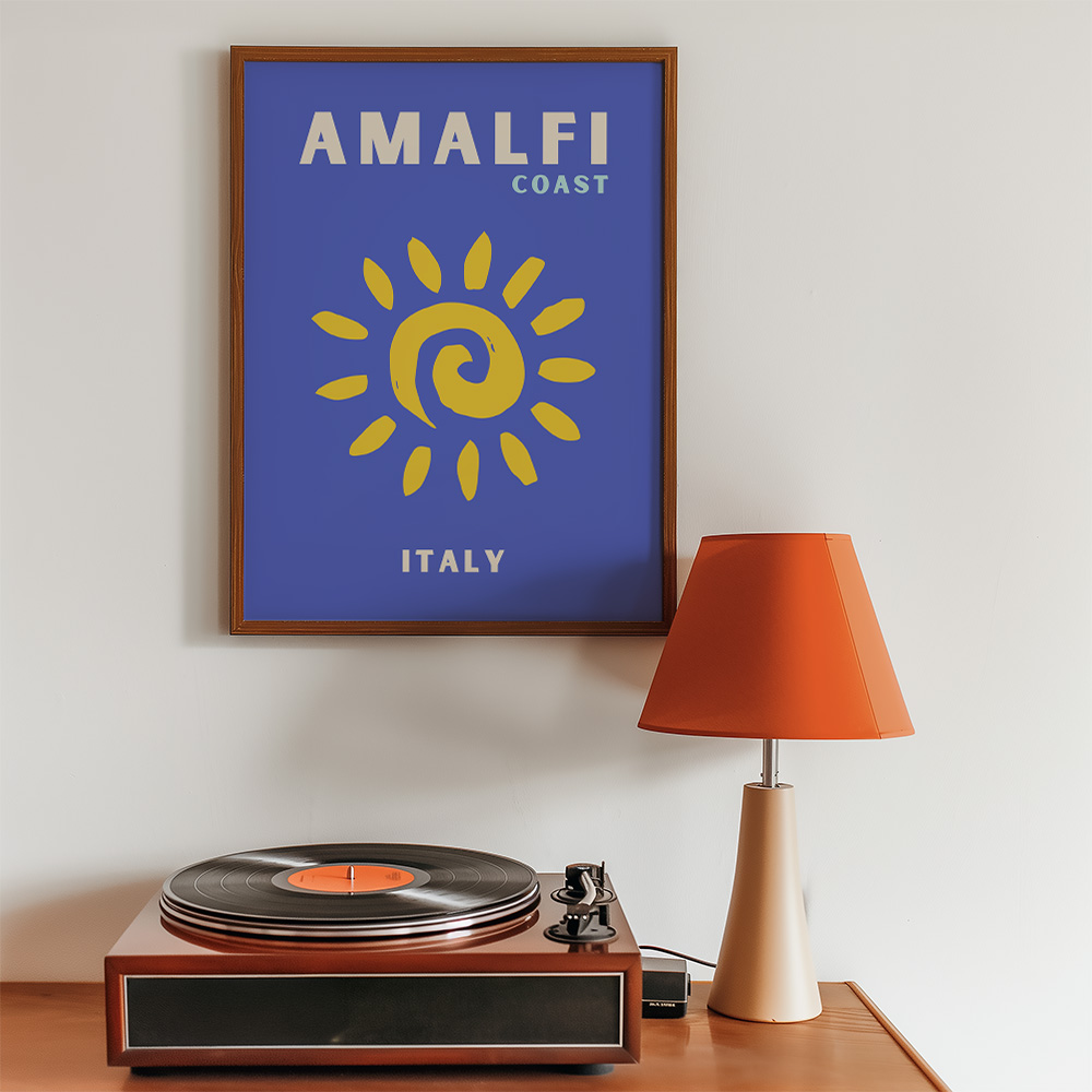 AMALFI COAST VIBRANT TRAVEL POSTER