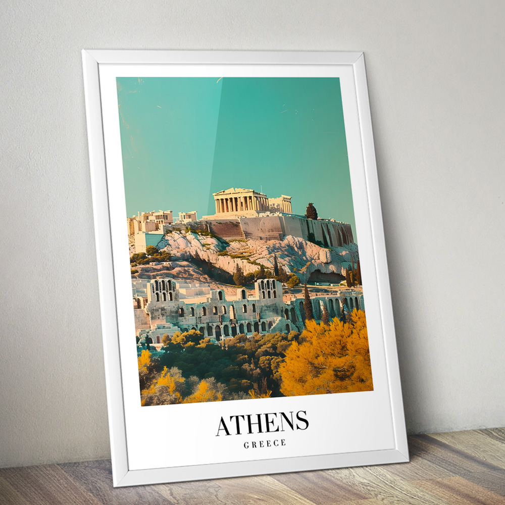 ATHENS VINTAGE TRAVEL POSTER