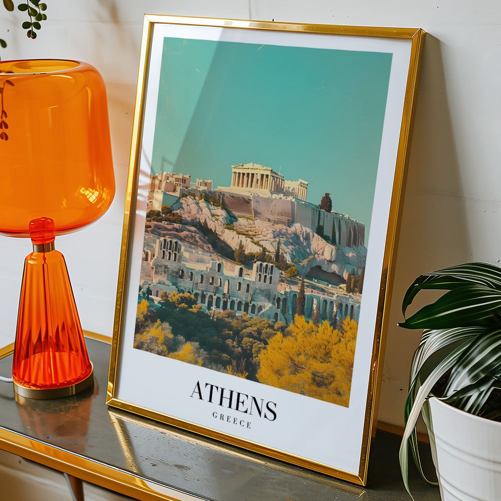 Alternative view of ATHENS VINTAGE TRAVEL POSTER