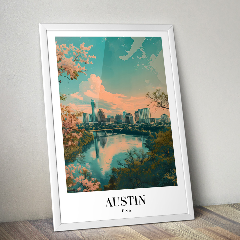 AUSTIN VINTAGE TRAVEL POSTER