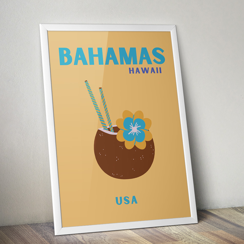 Alternative view of BAHAMAS VIBRANT TRAVEL POSTER