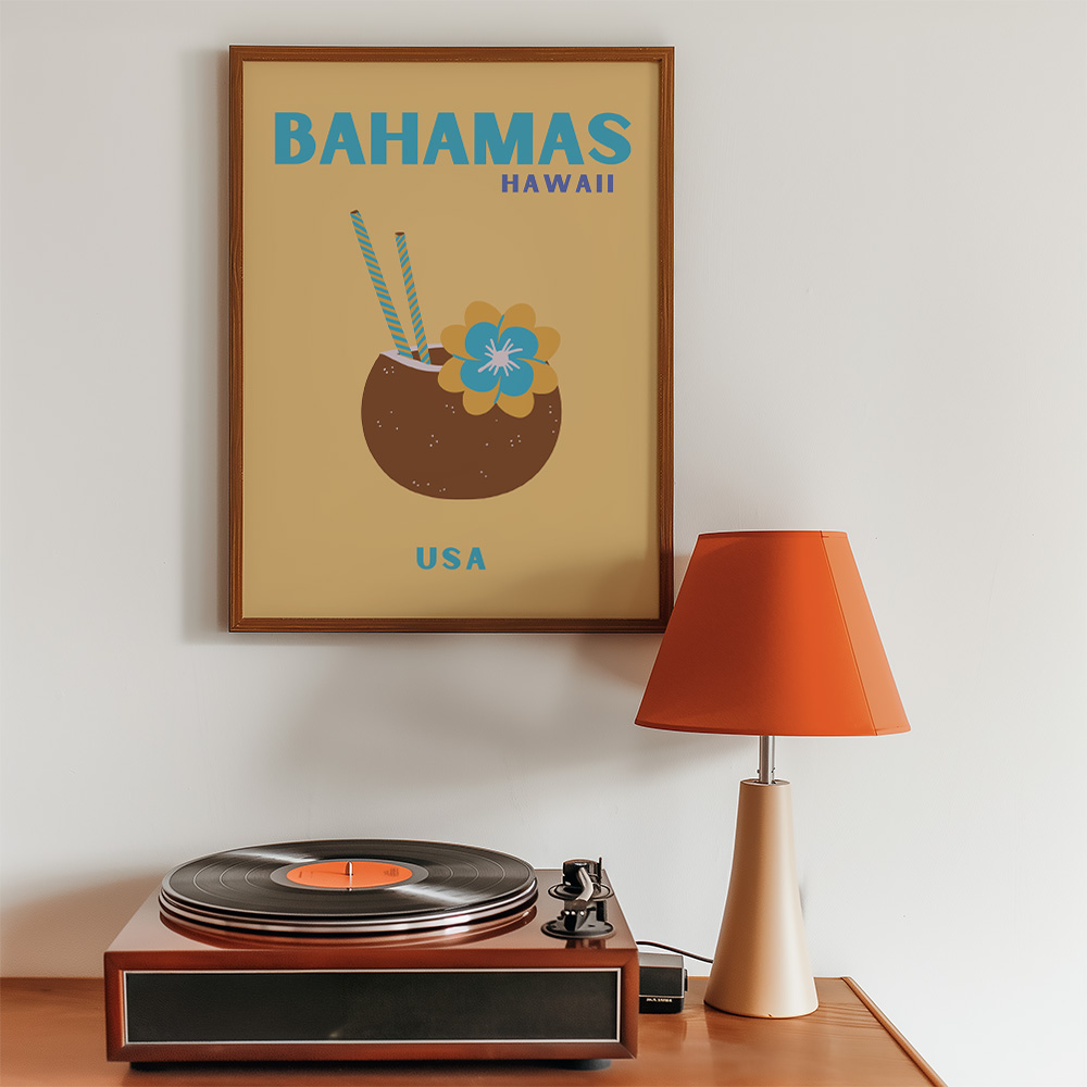 BAHAMAS VIBRANT TRAVEL POSTER
