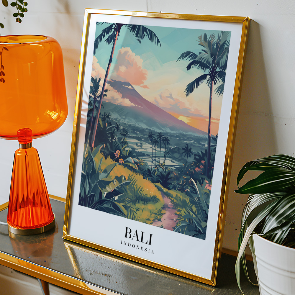 Alternative view of BALI VINTAGE TRAVEL POSTER