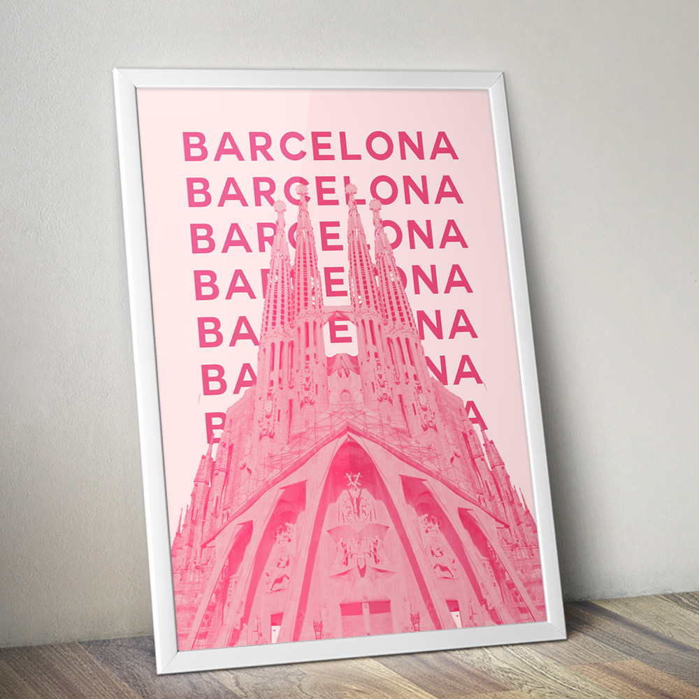 Alternative view of BARCELONA VIBRANT TRAVEL POSTER