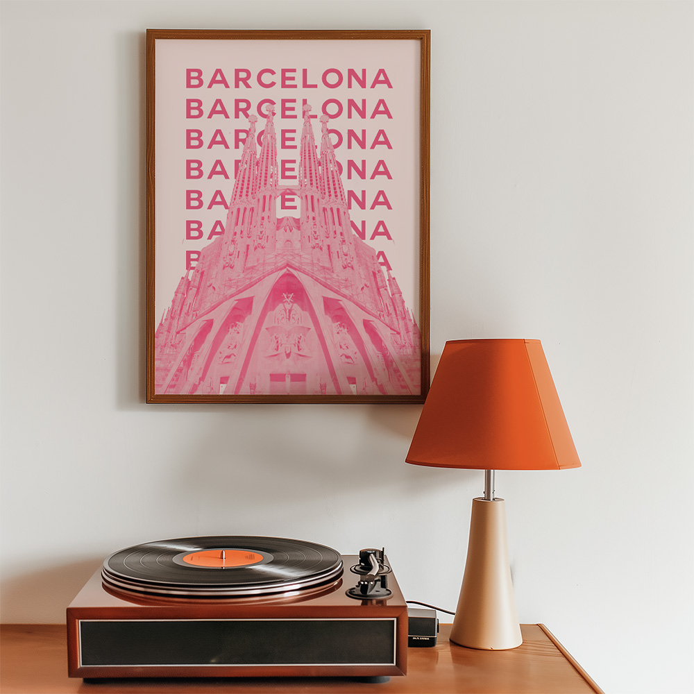 BARCELONA VIBRANT TRAVEL POSTER