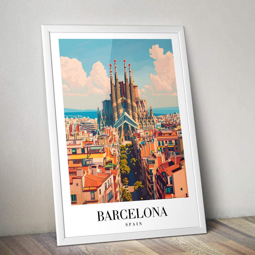 BARCELONA VINTAGE TRAVEL POSTER