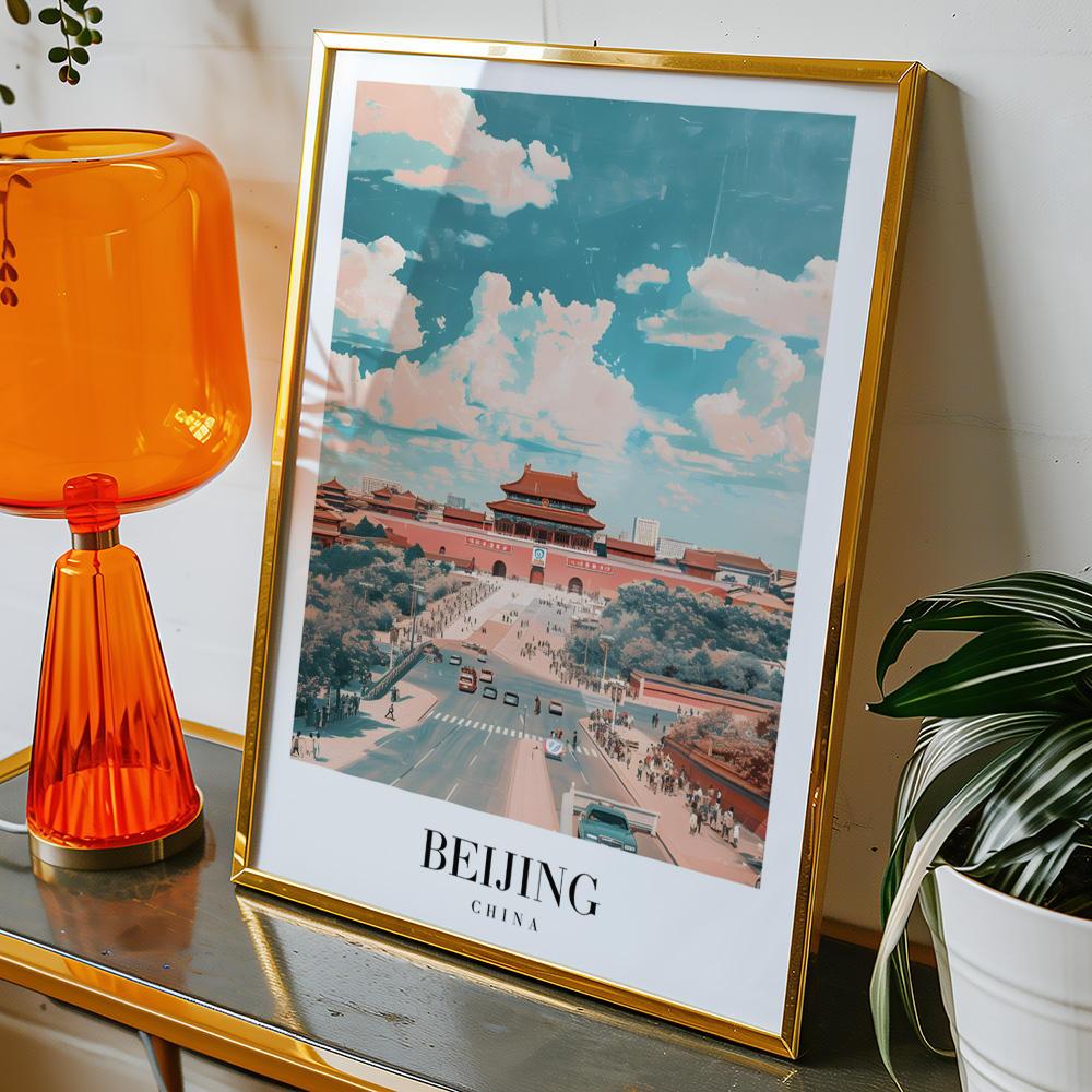 Alternative view of BEIJING VINTAGE TRAVEL POSTER