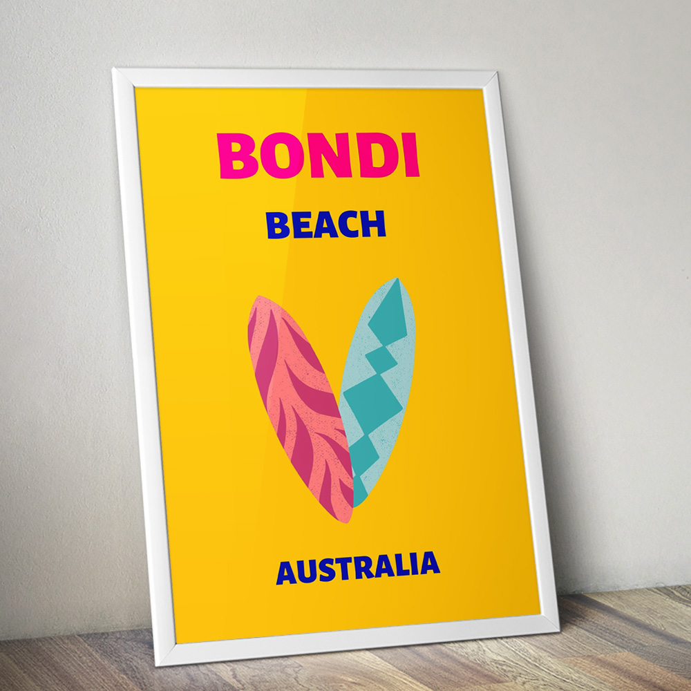 Alternative view of BONDI BEACH VIBRANT TRAVEL POSTER