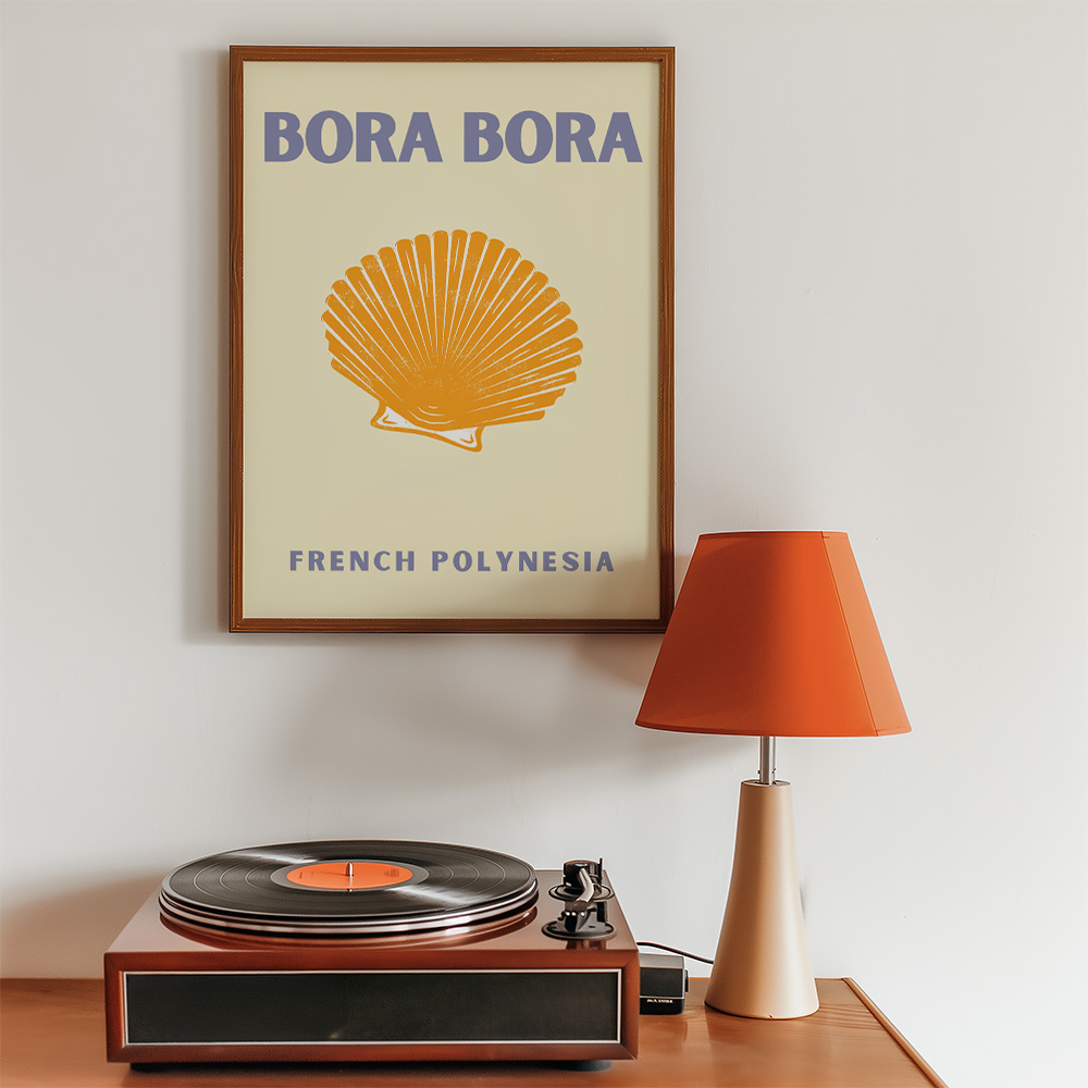 BORA BORA VIBRANT TRAVEL POSTER