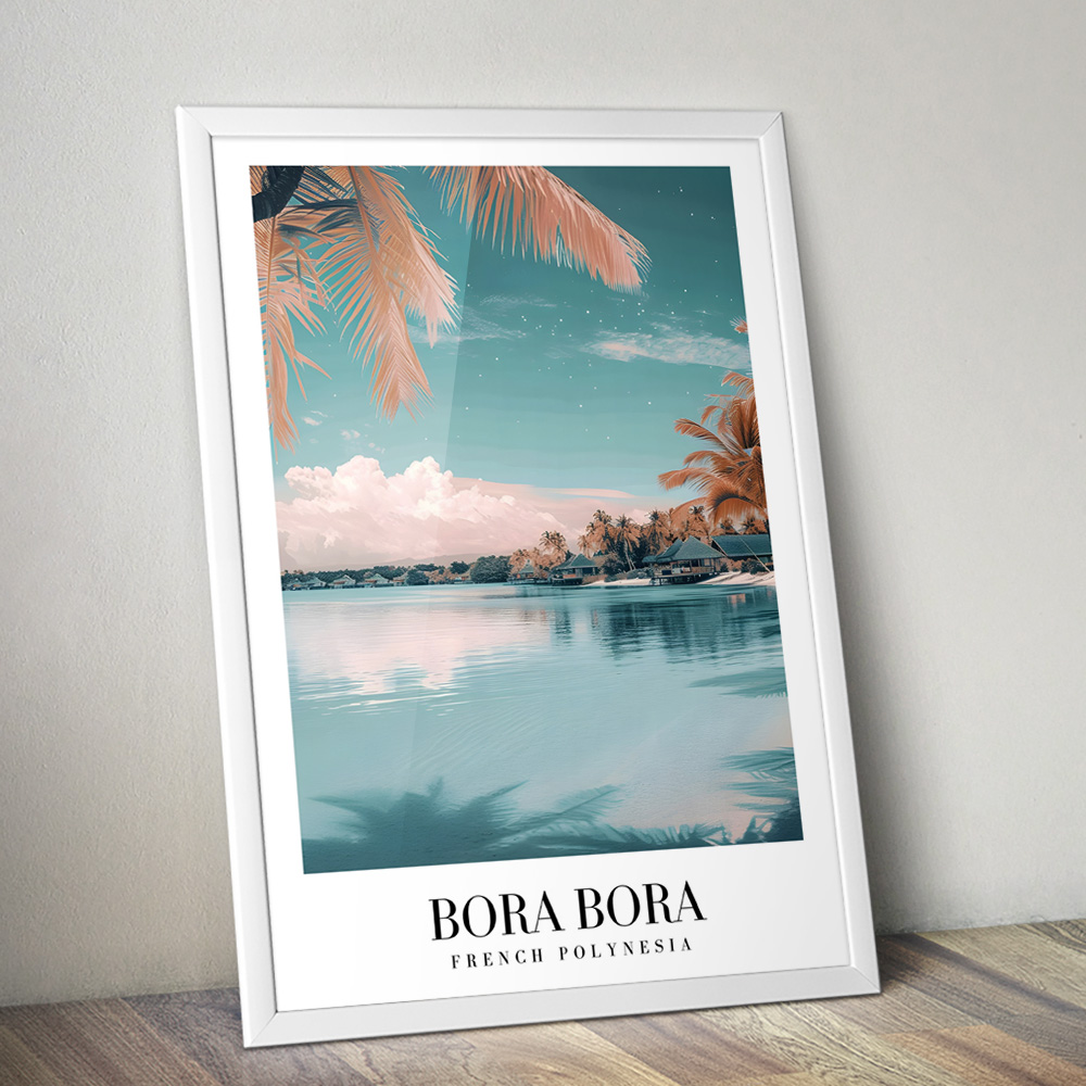 BORA BORA VINTAGE TRAVEL POSTER