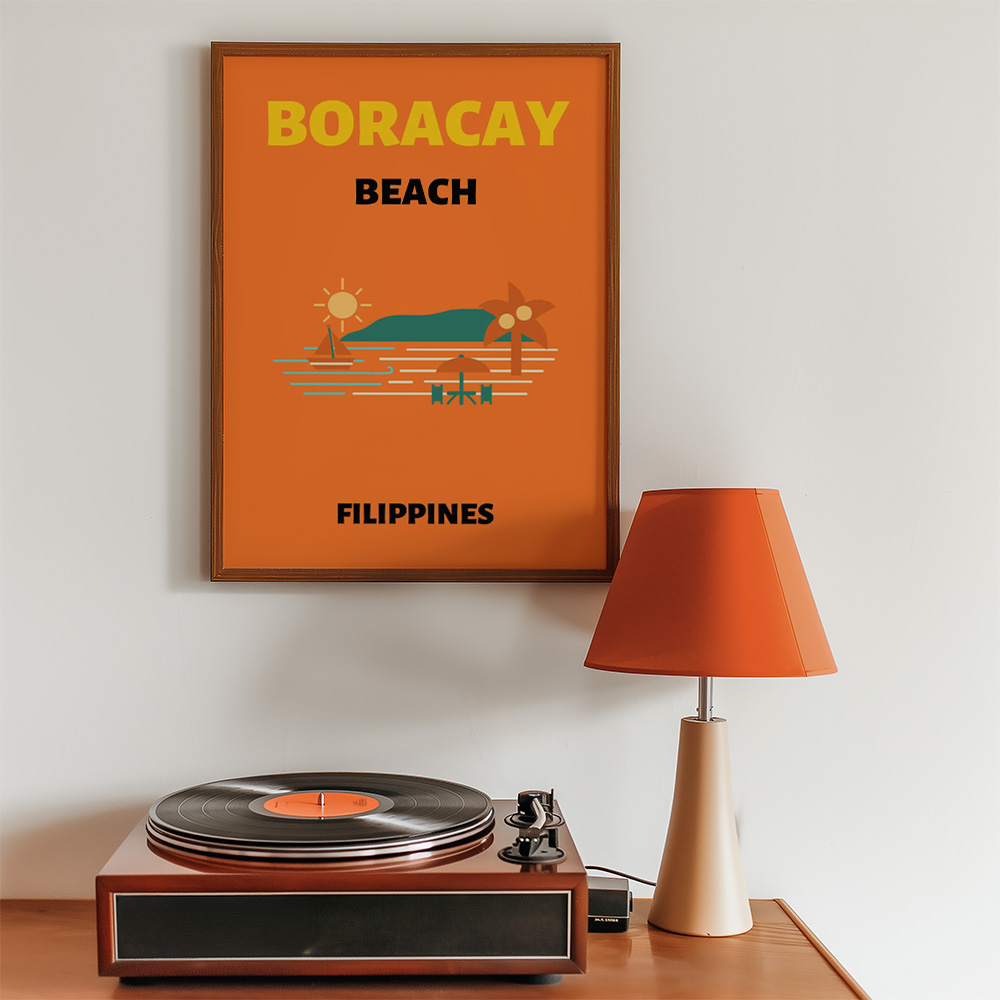 BORACAY BEACH VIBRANT TRAVEL POSTER