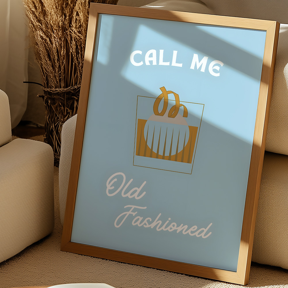 CALL ME OLD FASHIONED BAR AND DRINKS POSTER