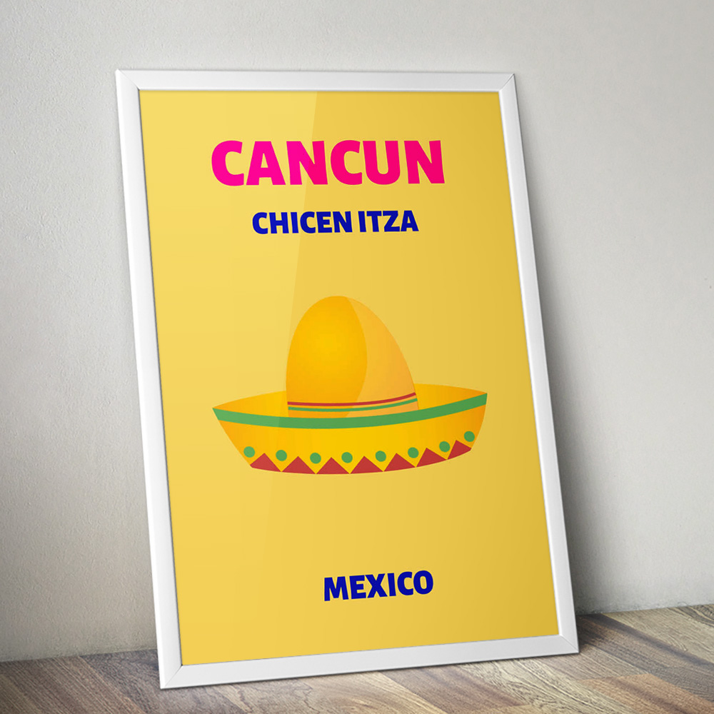 Alternative view of CANCUN VIBRANT TRAVEL POSTER