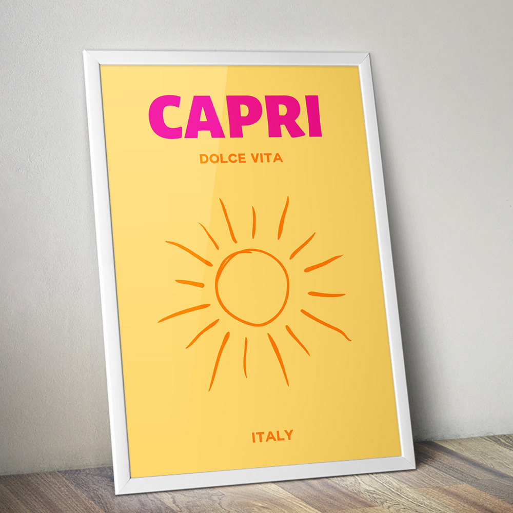 Alternative view of CAPRI VIBRANT TRAVEL POSTER