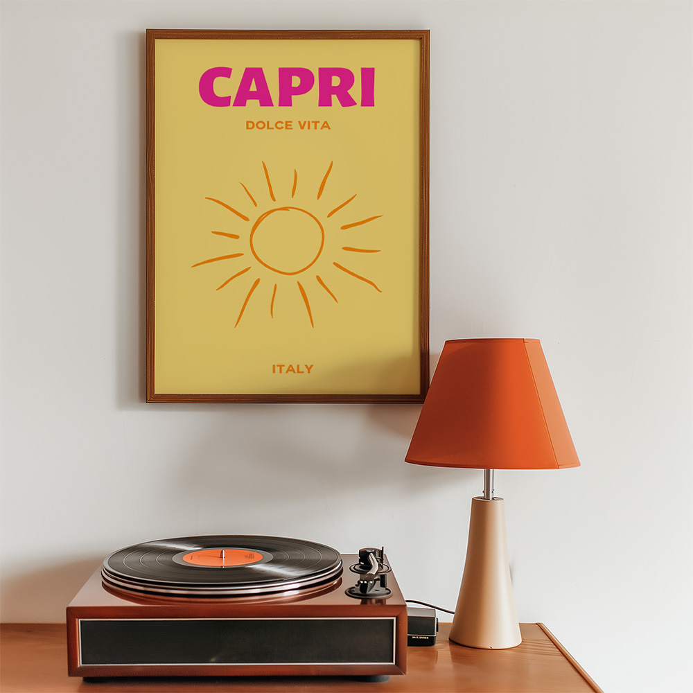 CAPRI VIBRANT TRAVEL POSTER