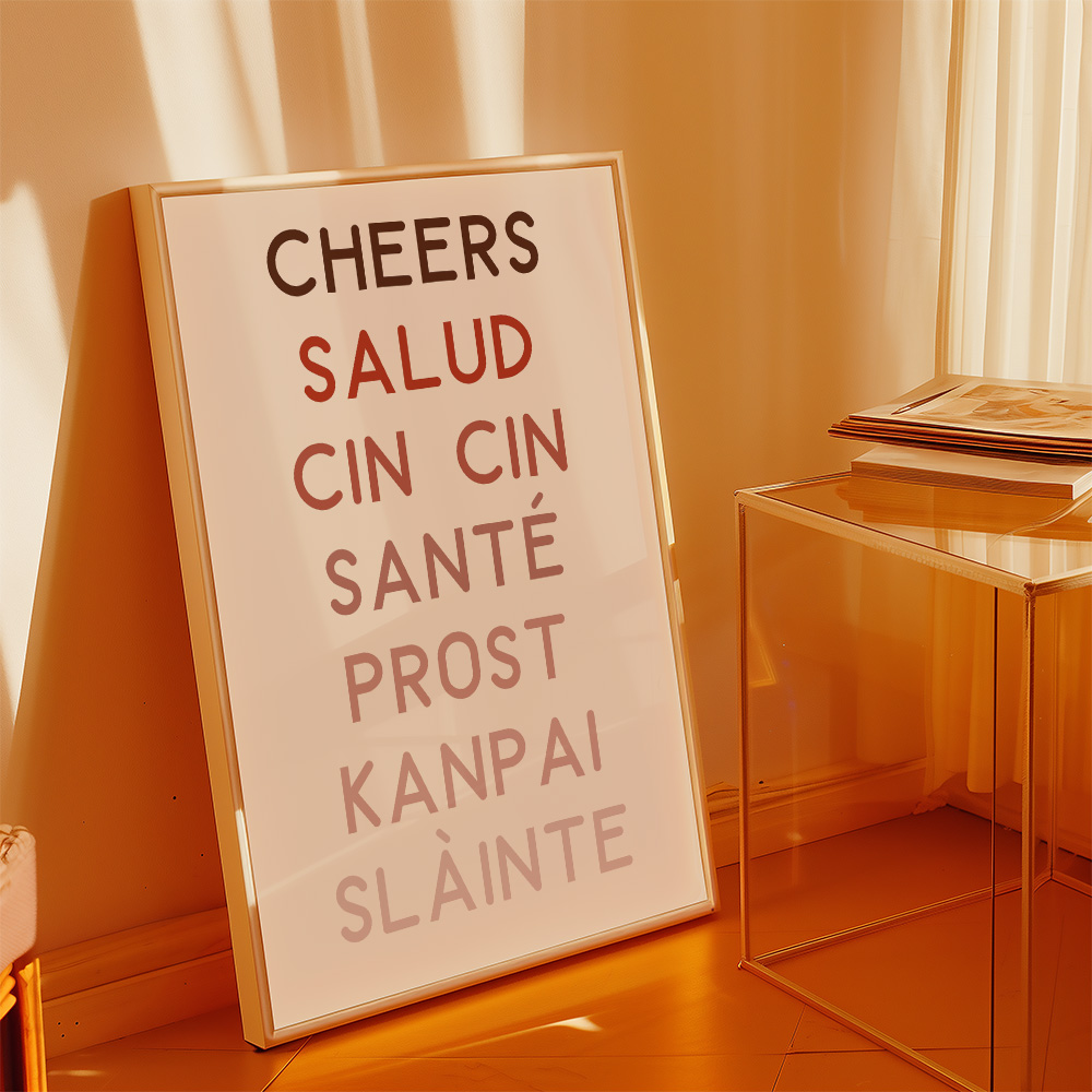 Alternative view of CHEERS SALUT CIN CIN BAR AND DRINKS POSTER