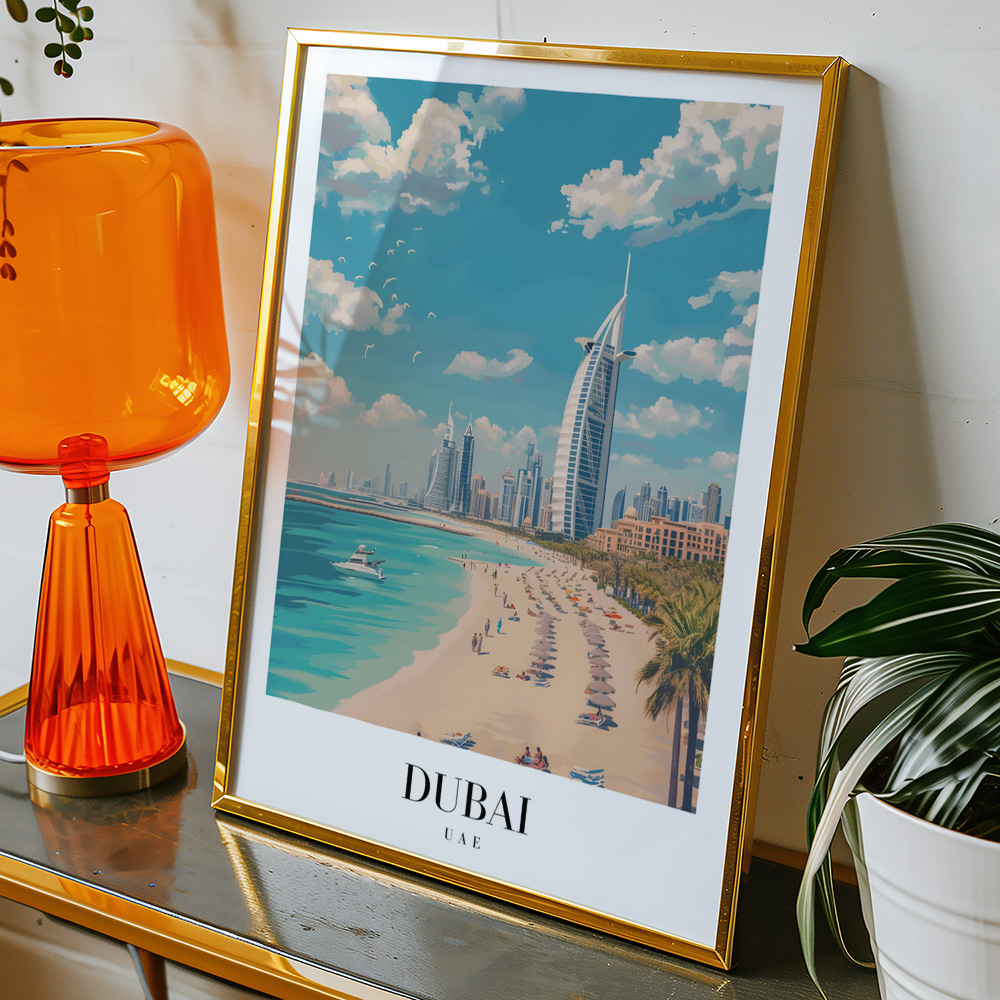 Alternative view of DUBAI VINTAGE TRAVEL POSTER