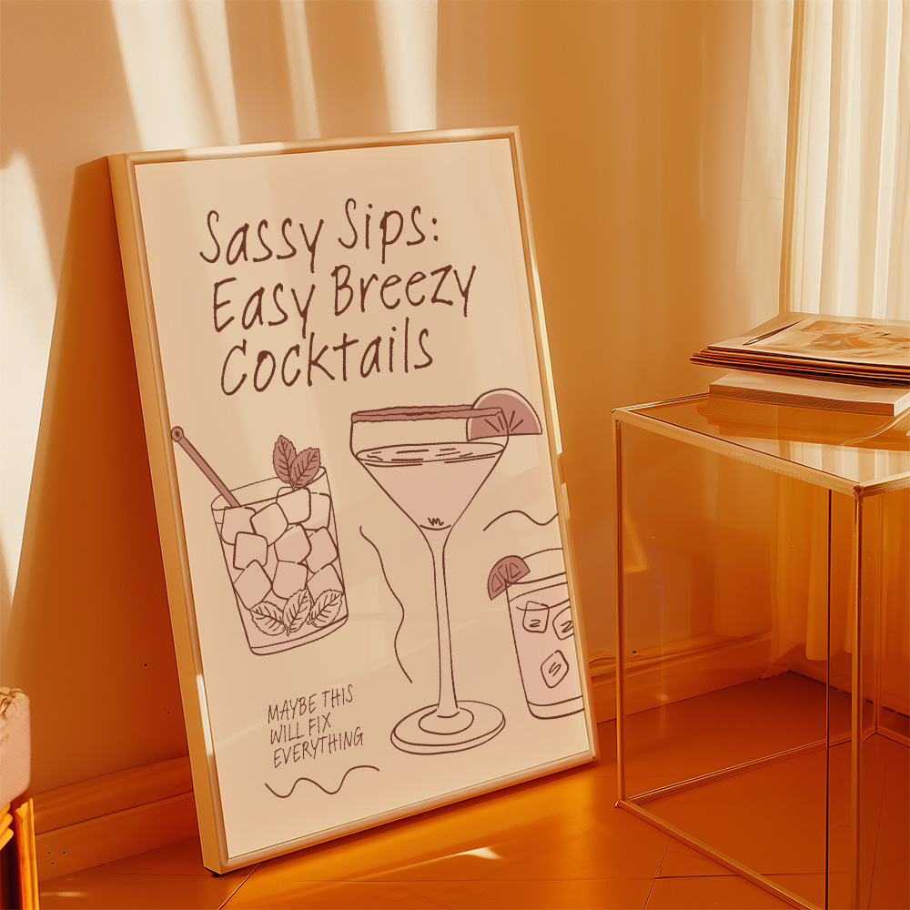 Alternative view of EASY BREEZY COCKTAILS BAR AND DRINKS POSTER