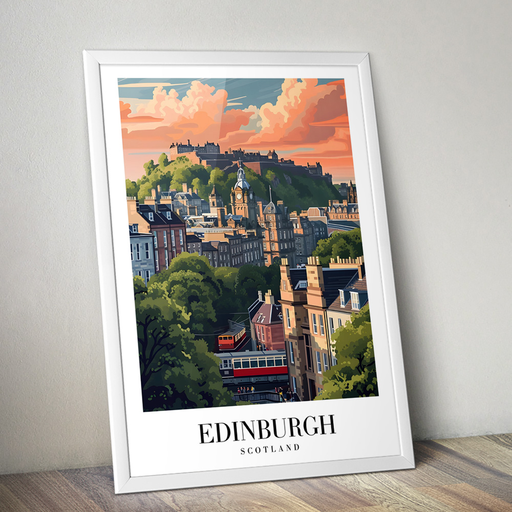EDINBURGH VINTAGE TRAVEL POSTER