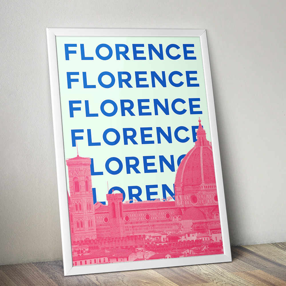 Alternative view of FLORENCE VIBRANT TRAVEL POSTER