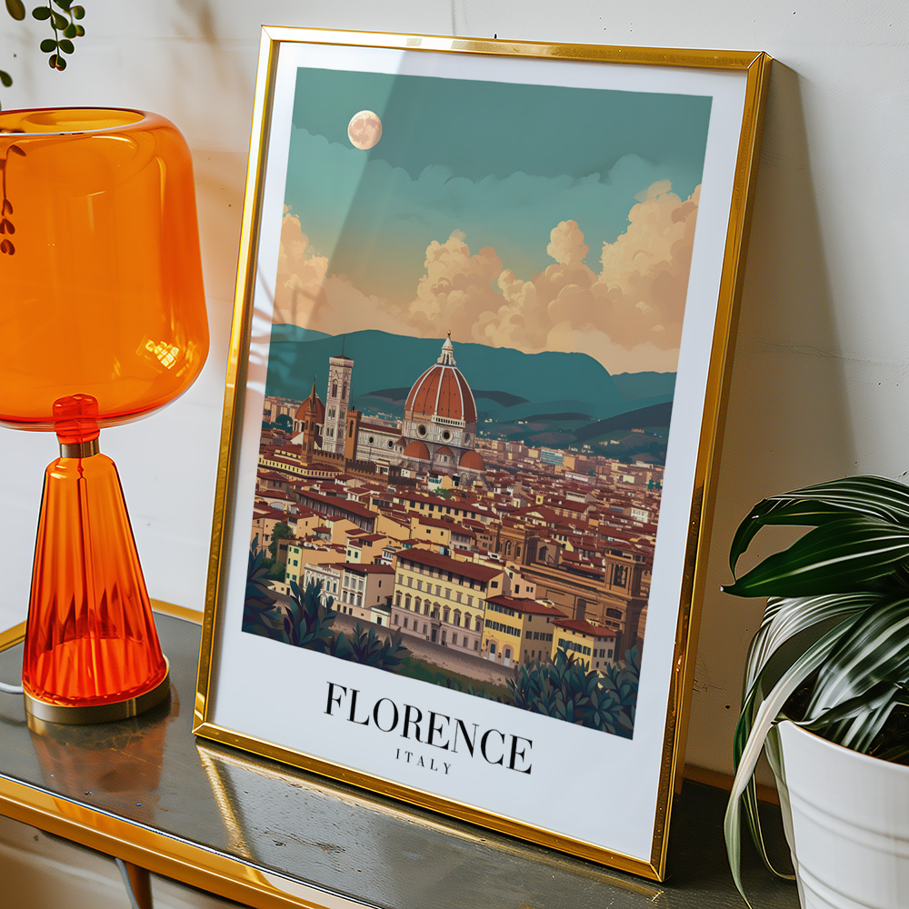 Alternative view of FLORENCE VINTAGE TRAVEL POSTER