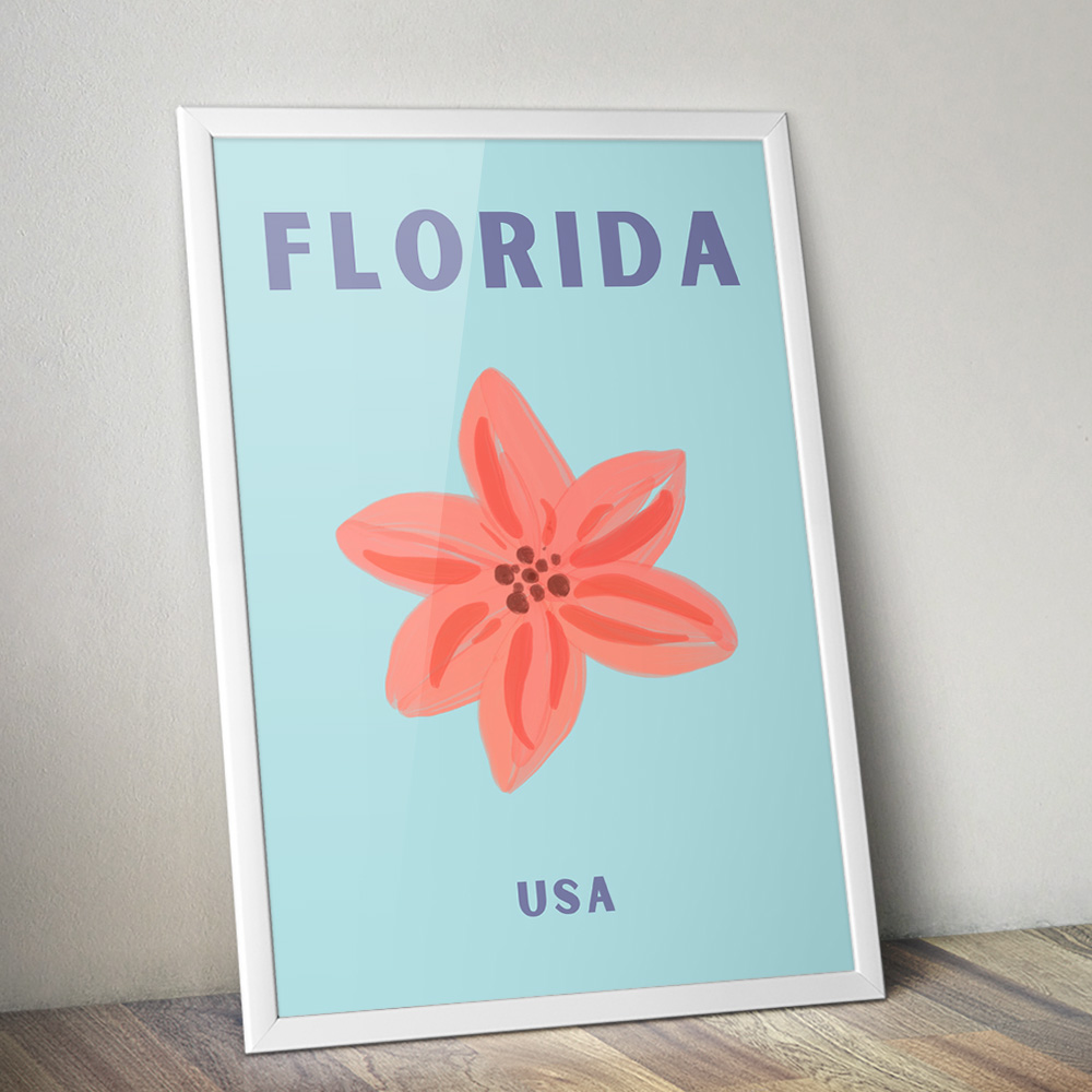 Alternative view of FLORIDA VIBRANT TRAVEL POSTER