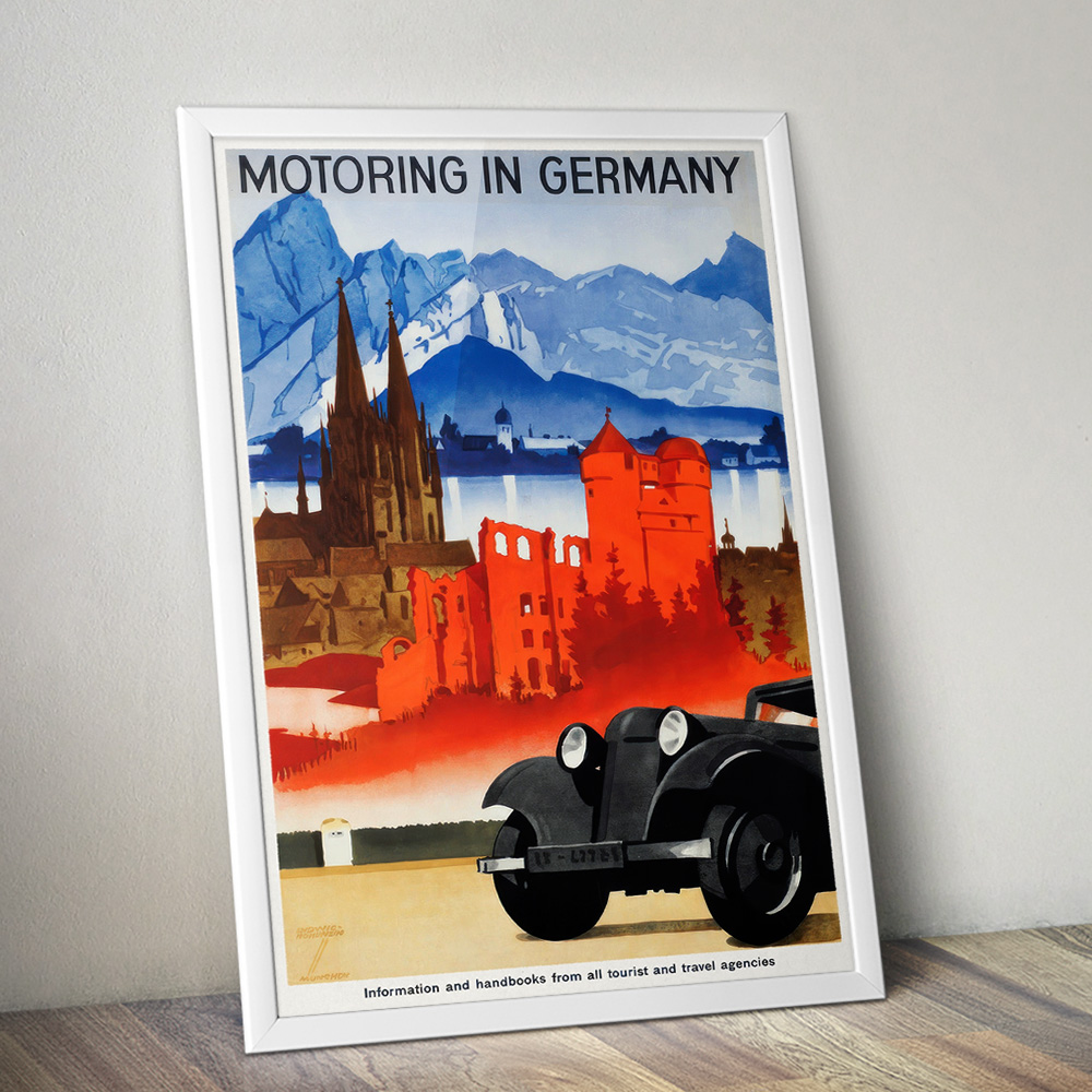 Alternative view of GERMANY VINTAGE TRAVEL ADVERT POSTER