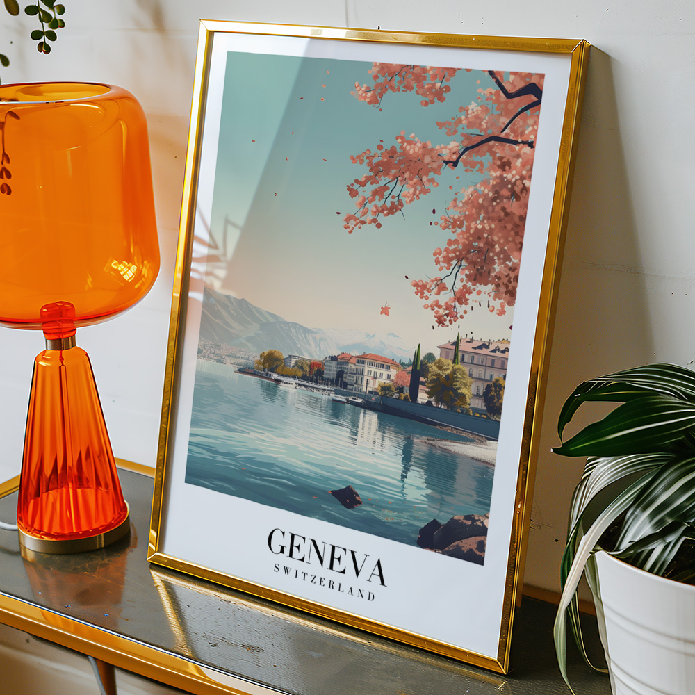 Alternative view of GENEVA VINTAGE TRAVEL POSTER