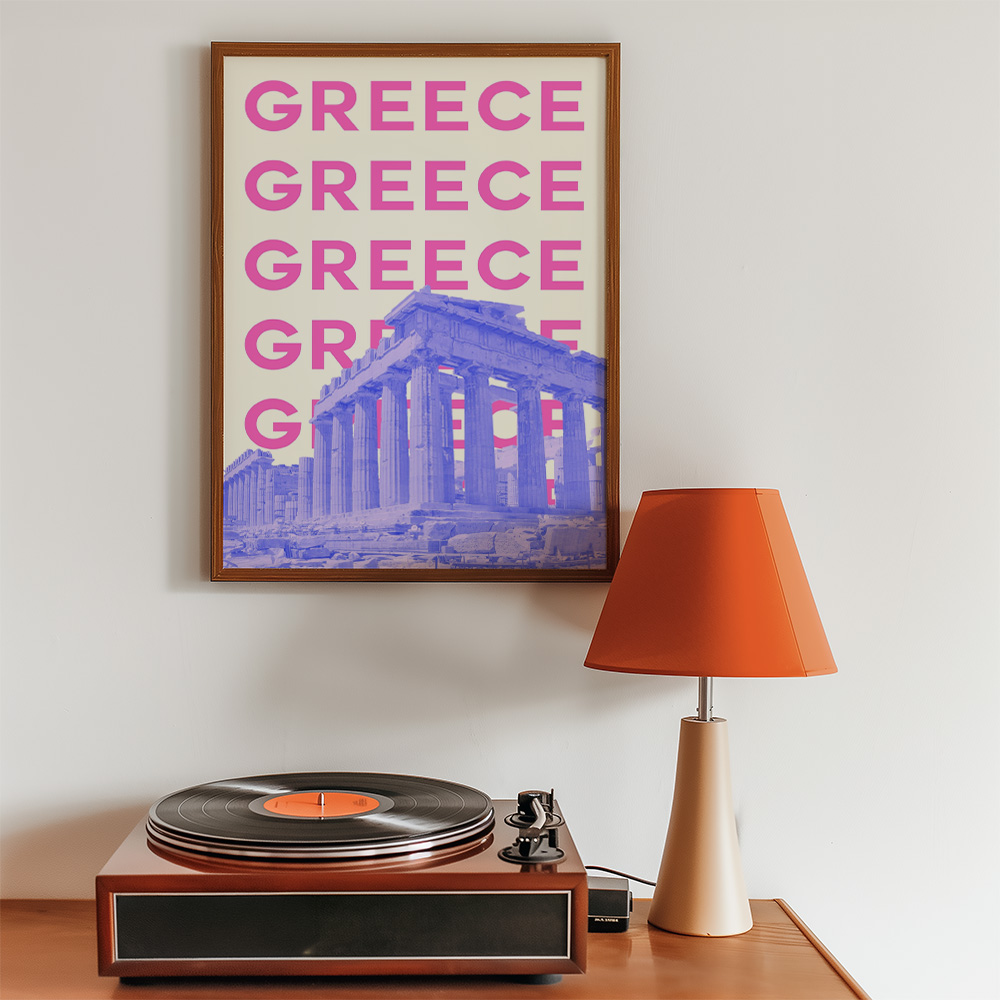 GREECE VIBRANT TRAVEL POSTER