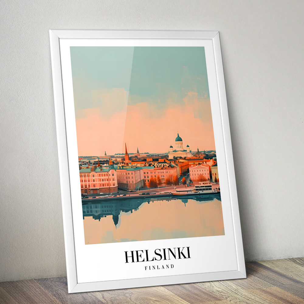 HELSINKI VINTAGE TRAVEL POSTER