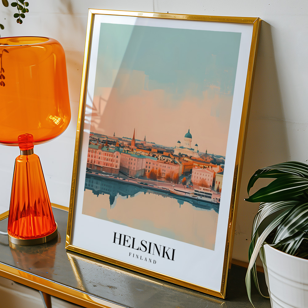 Alternative view of HELSINKI VINTAGE TRAVEL POSTER