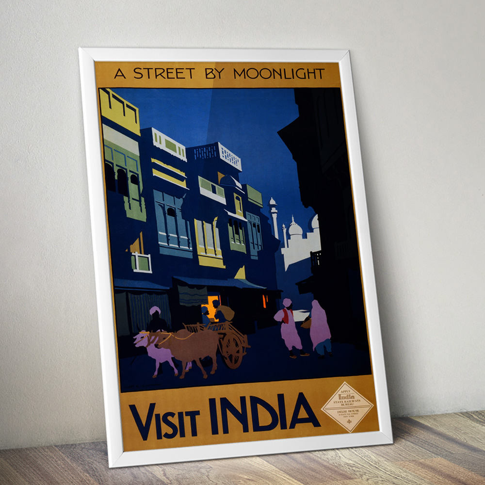 Alternative view of INDIA VINTAGE TRAVEL ADVERT POSTER