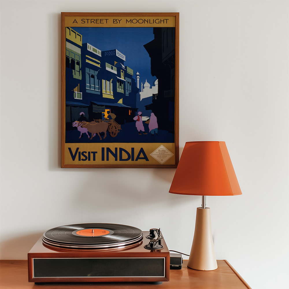 INDIA VINTAGE TRAVEL ADVERT POSTER