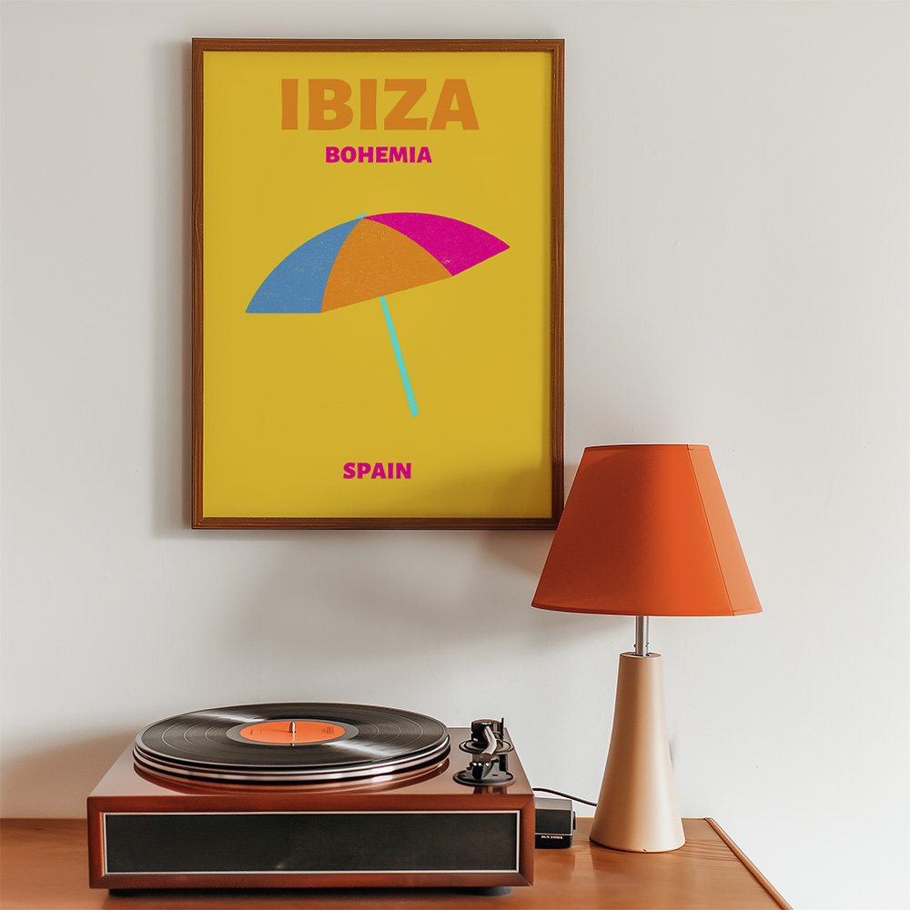 IBIZA BOHEMIA VIBRANT TRAVEL POSTER