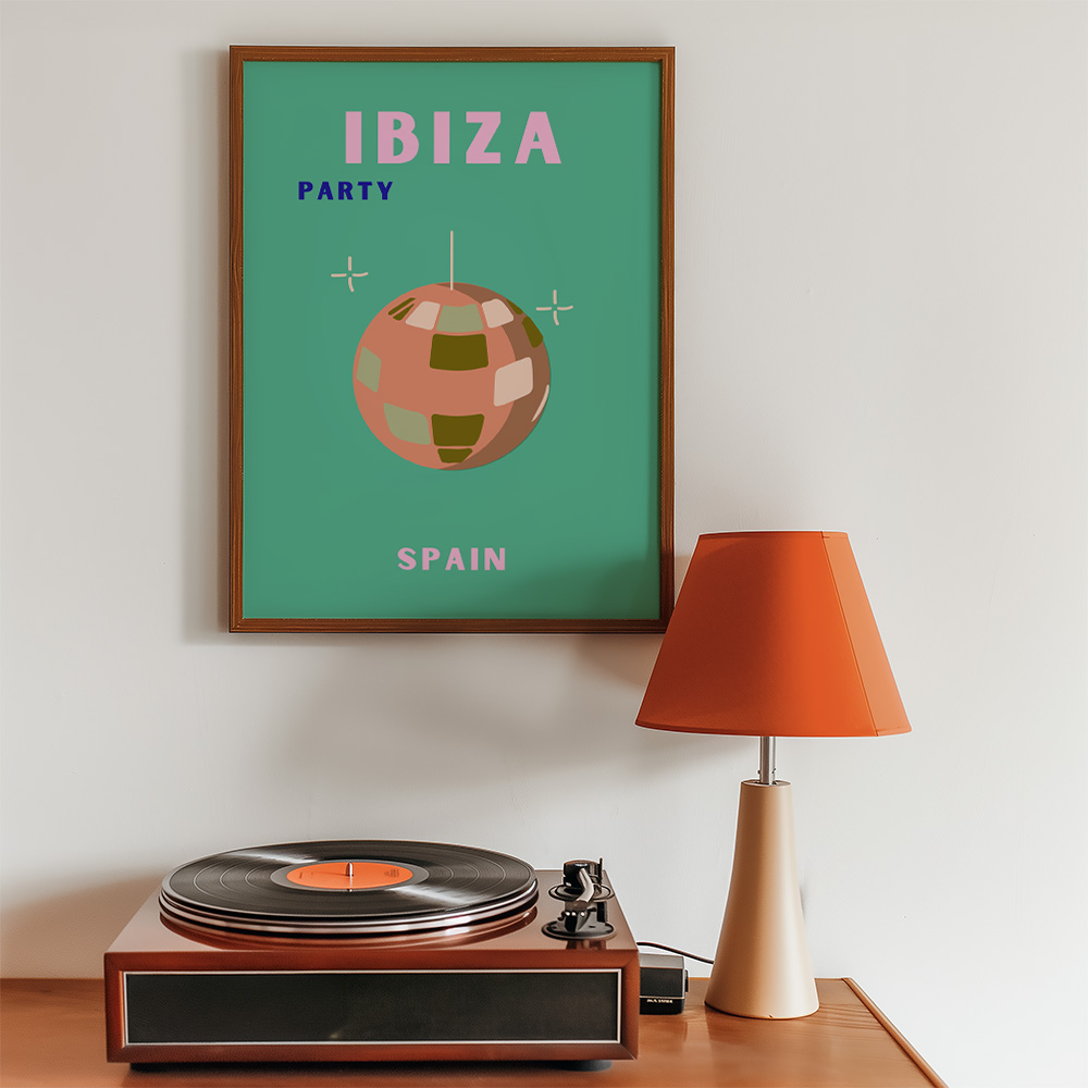 IBIZA PARTY VIBRANT TRAVEL POSTER