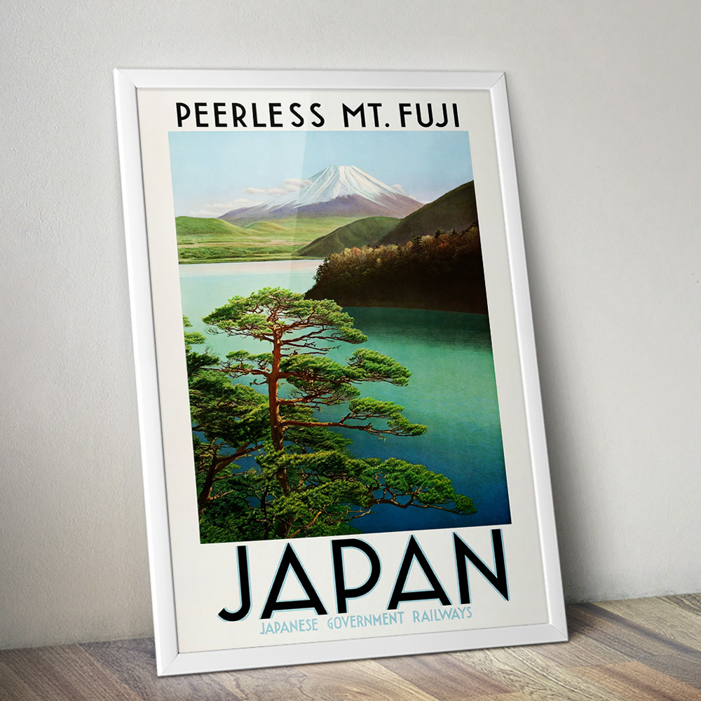 Alternative view of JAPAN MT FUFI VINTAGE TRAVEL ADVERT POSTER