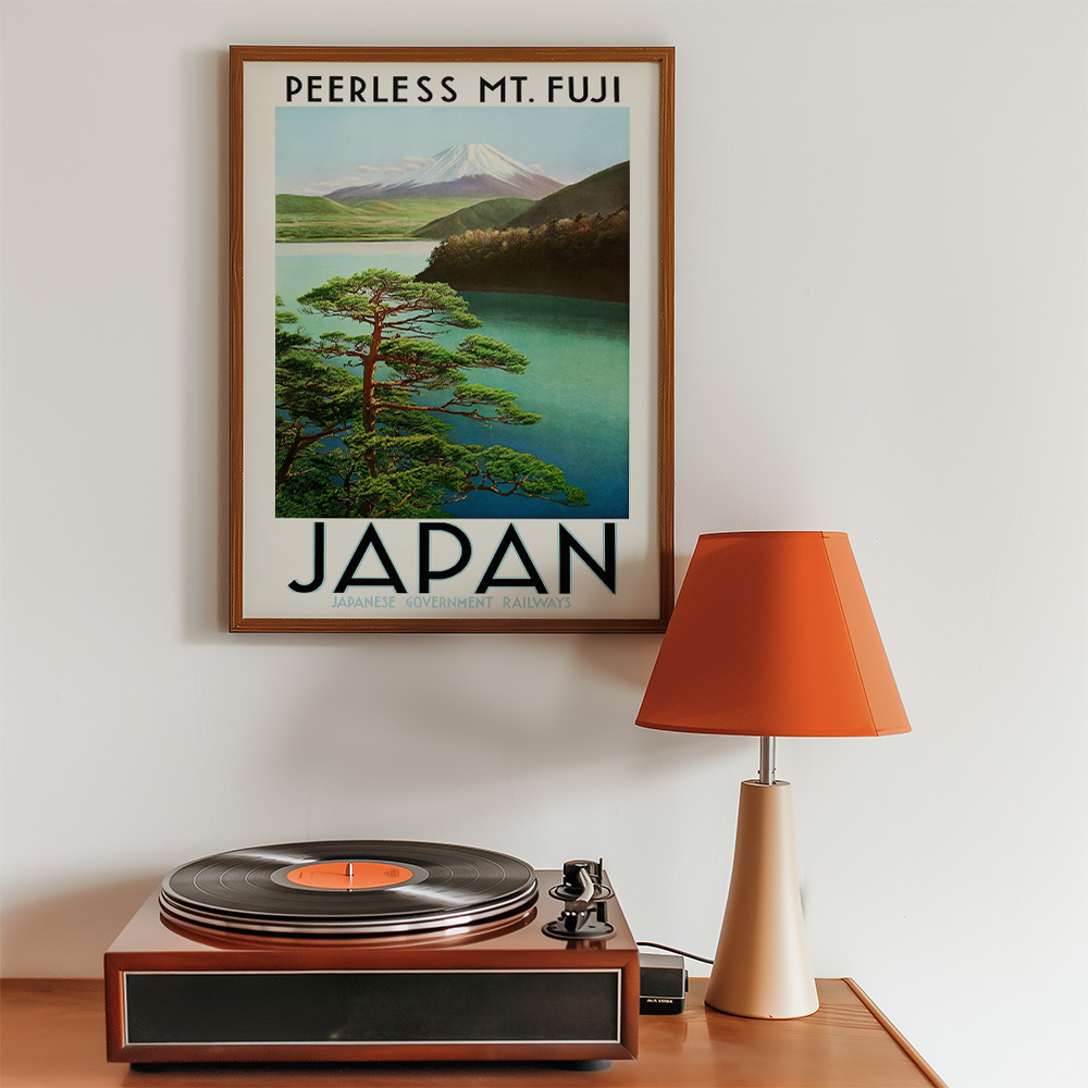 JAPAN MT FUFI VINTAGE TRAVEL ADVERT POSTER