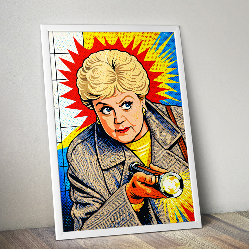 Alternative view of JESSICA FLETCHER MURDER SHE WROTE MAXIMALIST POP ART STYLE POSTER