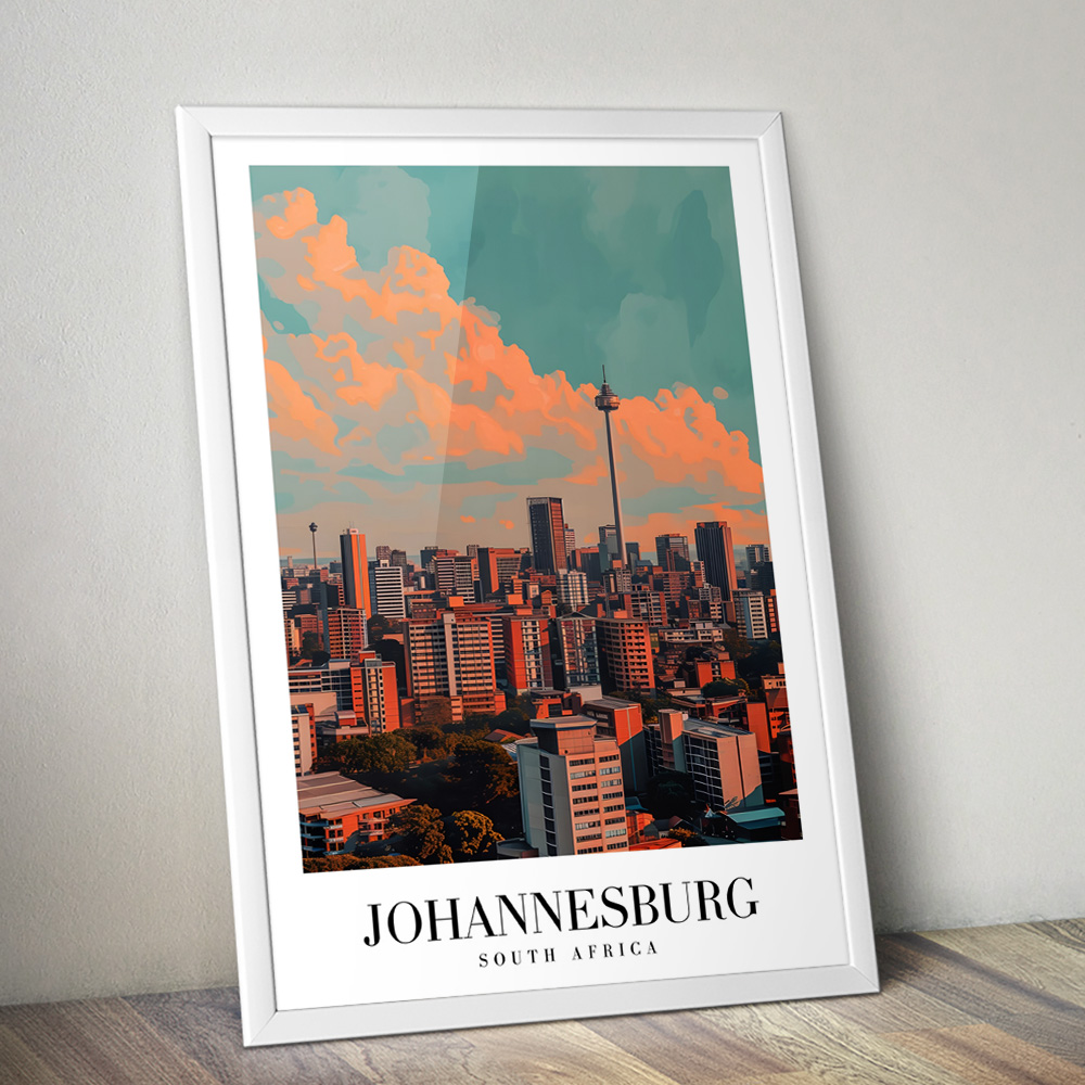 JOHANNESBURG VINTAGE TRAVEL POSTER