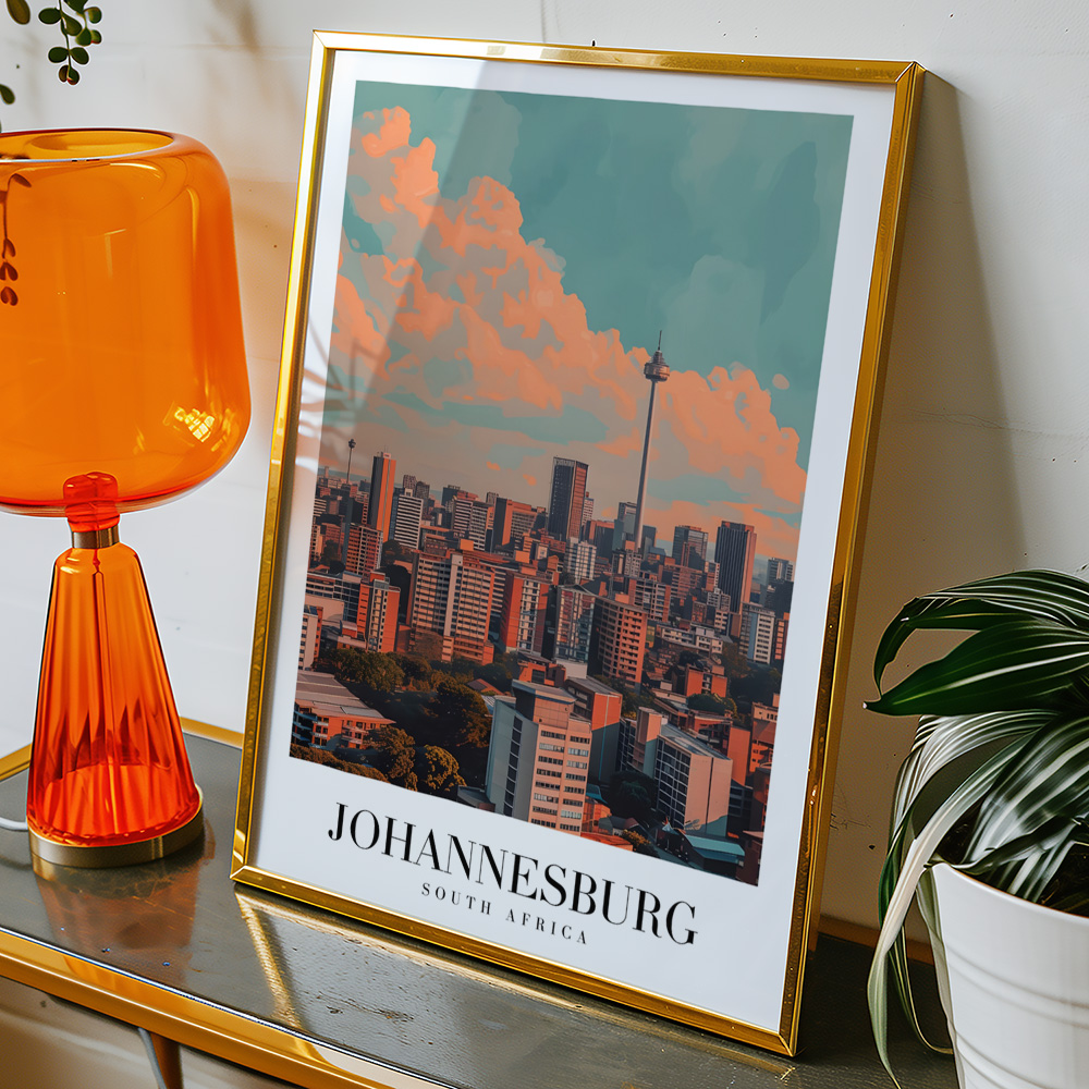 Alternative view of JOHANNESBURG VINTAGE TRAVEL POSTER