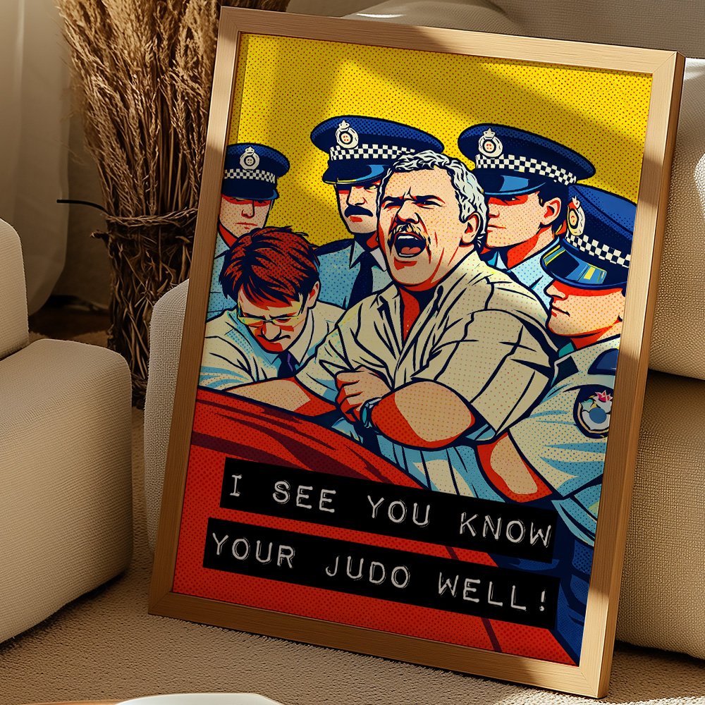 KNOW YOUR JUDO WELL MAXIMALIST POP ART STYLE POSTER