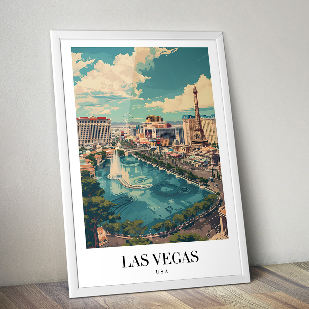LAS VEGAS 2 VINTAGE TRAVEL POSTER