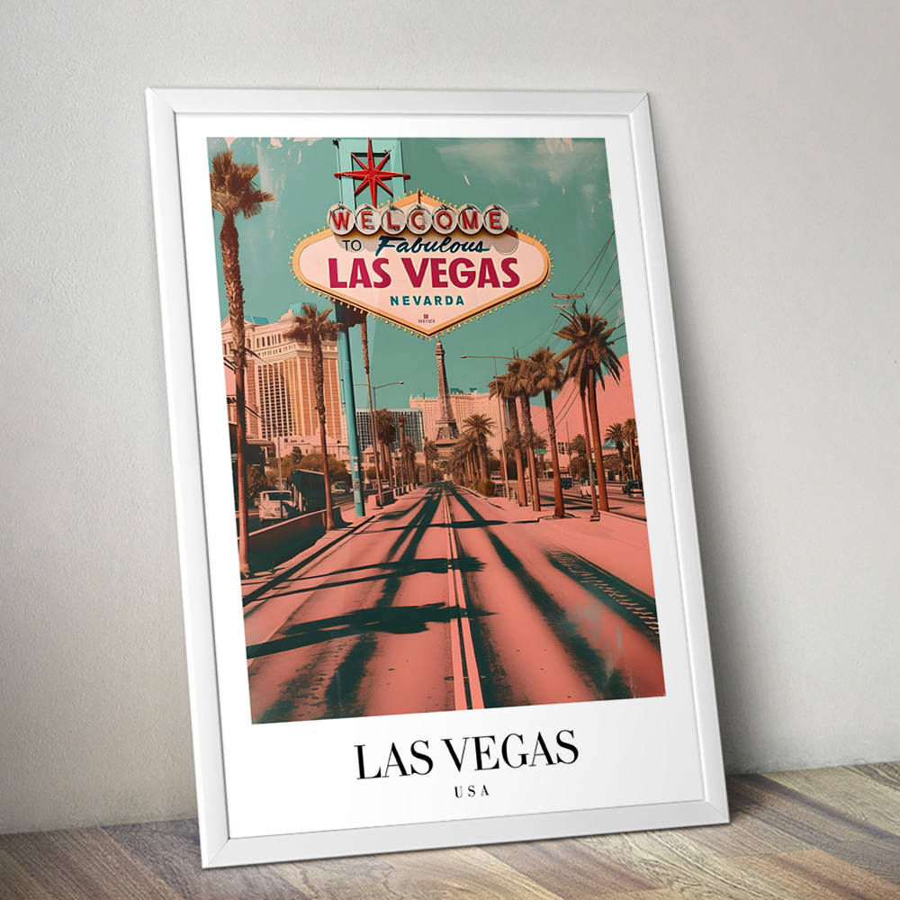 LAS VEGAS VINTAGE TRAVEL POSTER