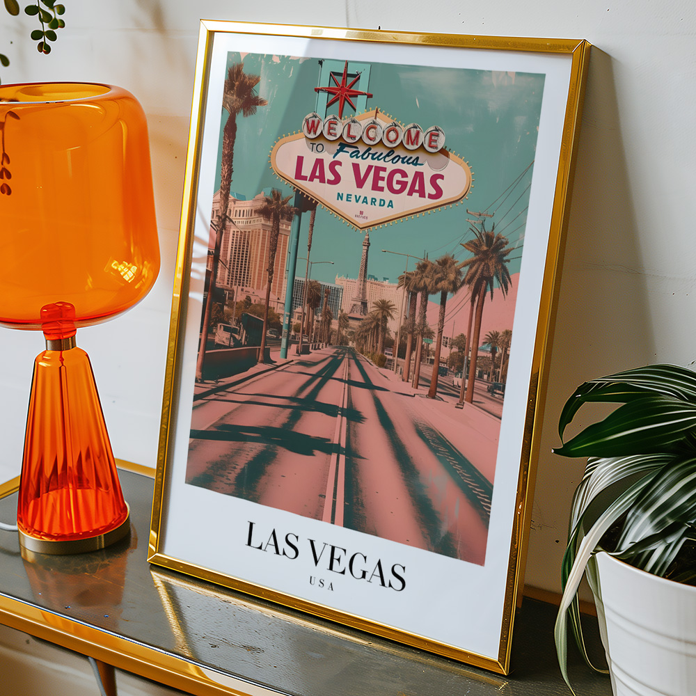 Alternative view of LAS VEGAS VINTAGE TRAVEL POSTER