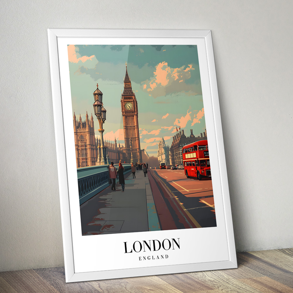 LONDON VINTAGE TRAVEL POSTER