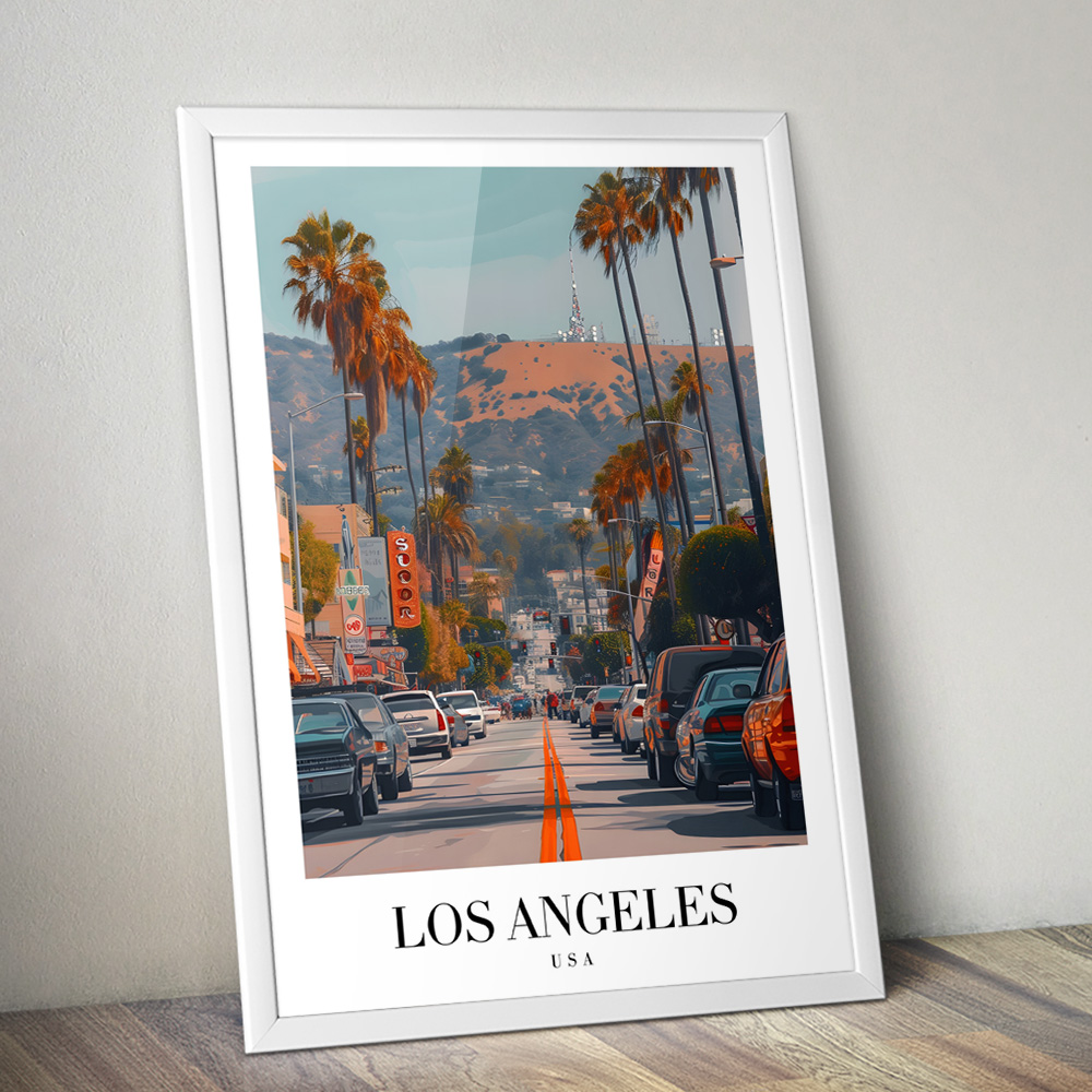 LOS ANGELES VINTAGE TRAVEL POSTER