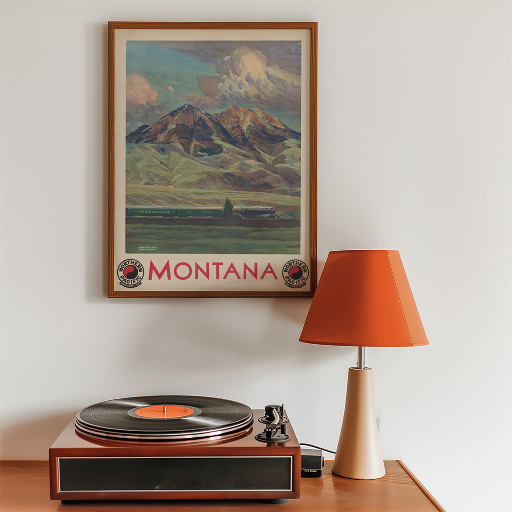 MONTANA VINTAGE TRAVEL ADVERT POSTER