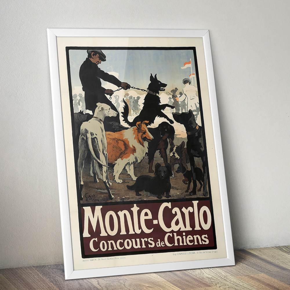Alternative view of MONTE CARLO VINTAGE TRAVEL ADVERT POSTER